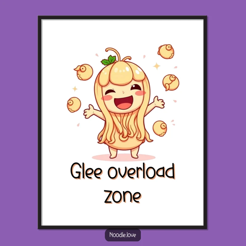 Funny Noodle Dumpling Poster: Joyful Art, Hilarious Vibes, Wall Decor Gift