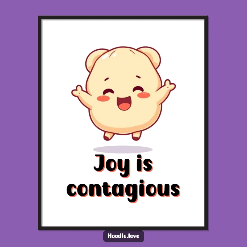 Funny Dumpling Poster: Bouncing Joy Art, Hilarious Decor, Perfect Funny Gift!
