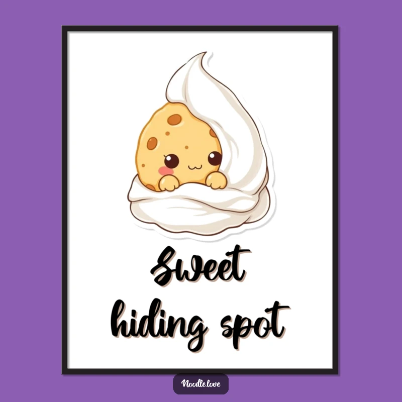 Funny Kawaii Cookie Poster: Sweet Treats and Hidden Smiles Art