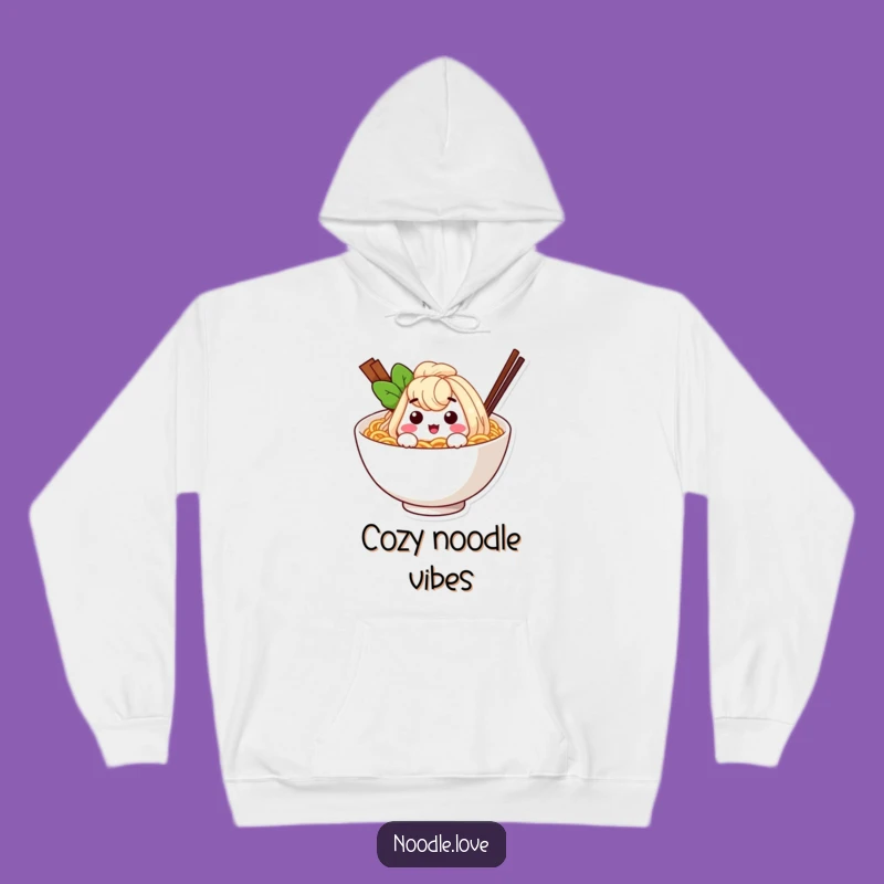 Funny Ramen Noodle Wink Hoodie: Cozy & Comical Noodle Lover Gift