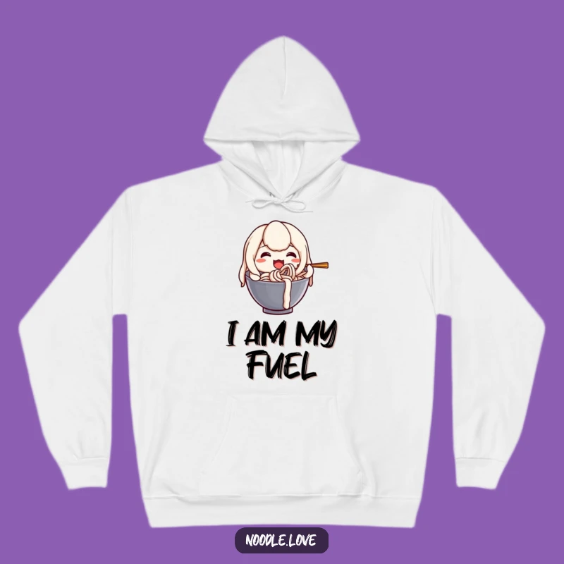 Funny Udon Noodle Hoodie: Cozy Self-Slurping Character, Warm Humorous Gift