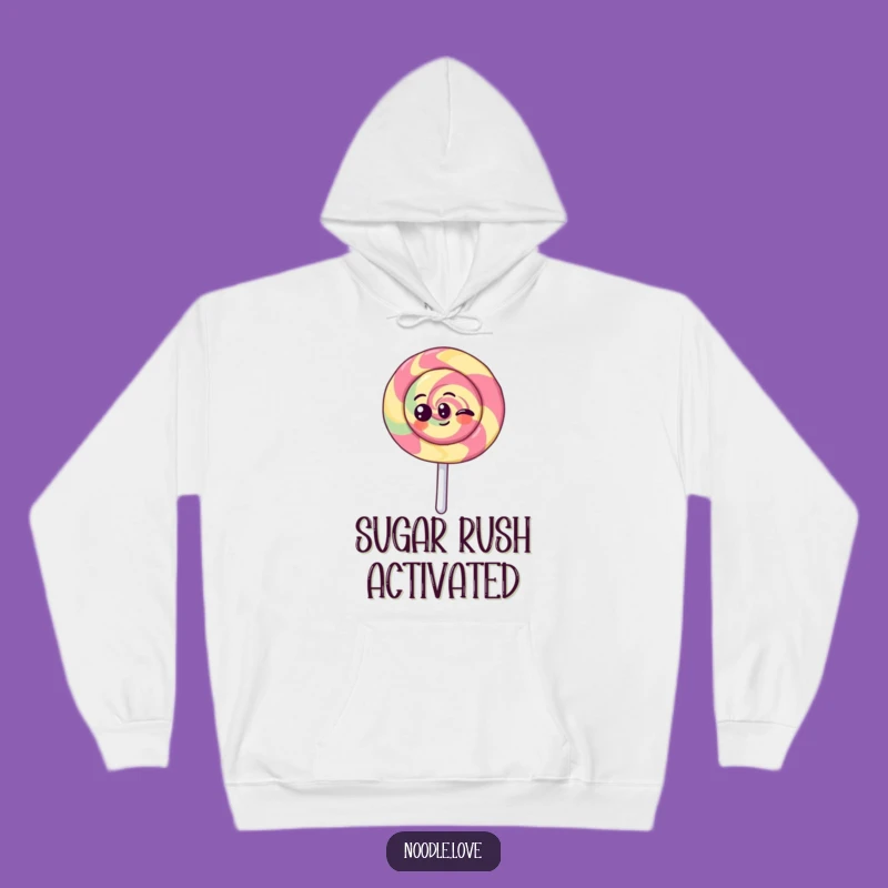 Funny Kawaii Lollipop Hoodie: Cozy Spinning Character Sweatshirt for Warmth