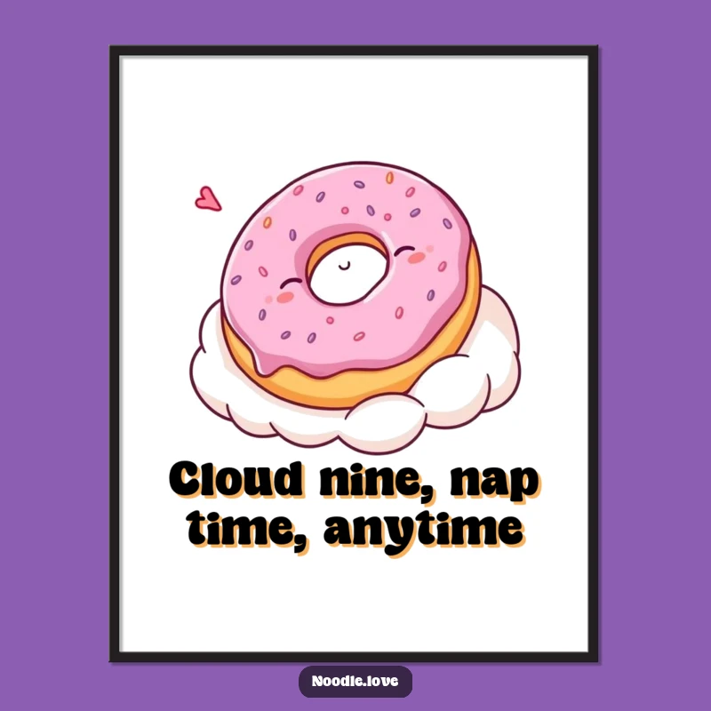 Free Printable Kawaii Donut Art: Funny Sleepy Downloadable Decor for Cozy Spaces