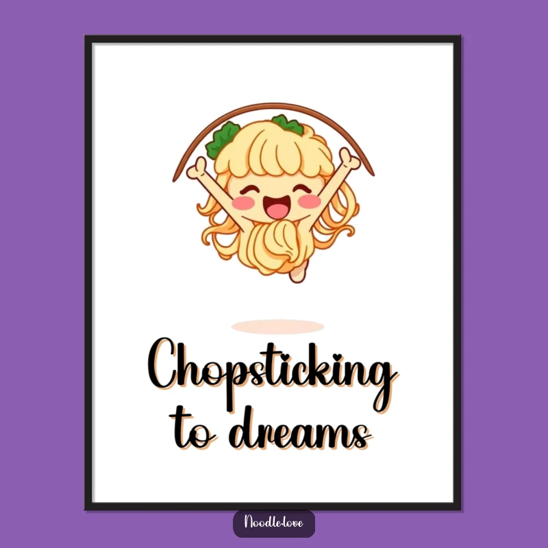 Free Printable Noodle Wall Art: Jumps Through Fun Character Downloadable Art