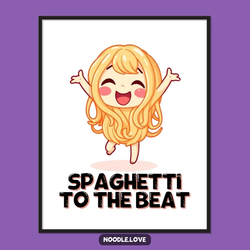 Free Printable Wall Art: Dancing Noodle Joy - Whimsical Downloadable Decor Gift