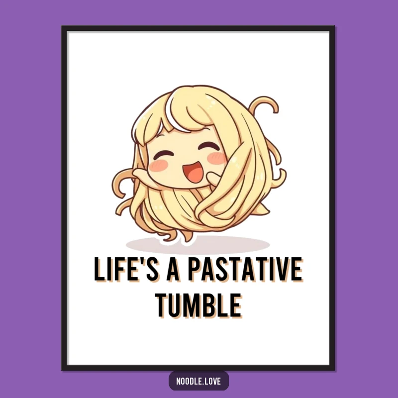 Free Printable Wall Art: Giggling Noodle Playfulness - Quirky Downloadable Decor Gift