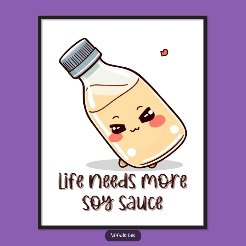 Funny Free Printable Wall Art: Shoyu Bottle Decor, Downloadable Art For Kitchen Whimsy