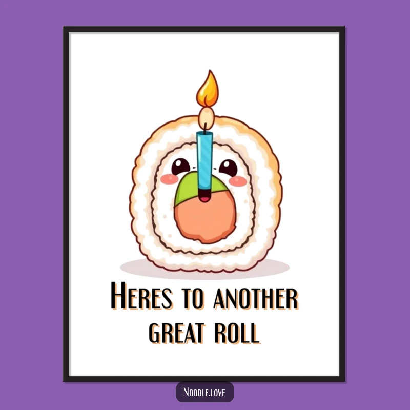 Funny Free Printable Wall Art: Sushi Pop Surprise, Humorous Food Decor, Downloadable Gift