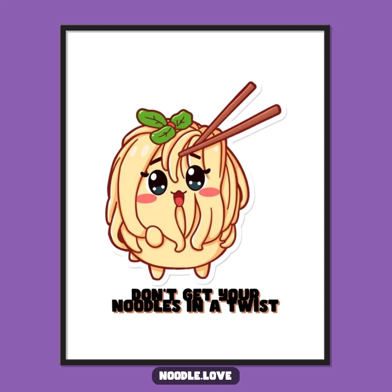 Funny Free Printable Wall Art: Tickled Noodle Expression, Downloadable Art