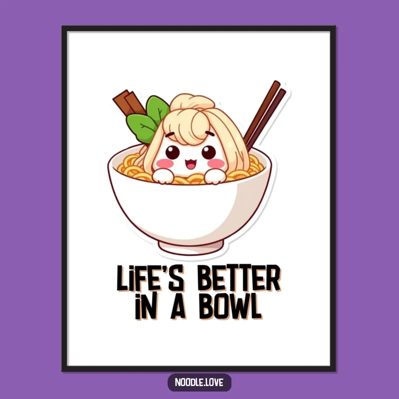 Funny Ramen Noodle Art: Free Printable Kitchen Decor with a Winking Noodle Surprise