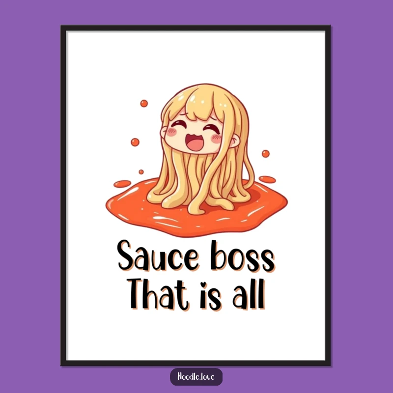 Free Printable Wall Art: Noodle Sauce Splash Fun - Quirky Downloadable Decor Gift