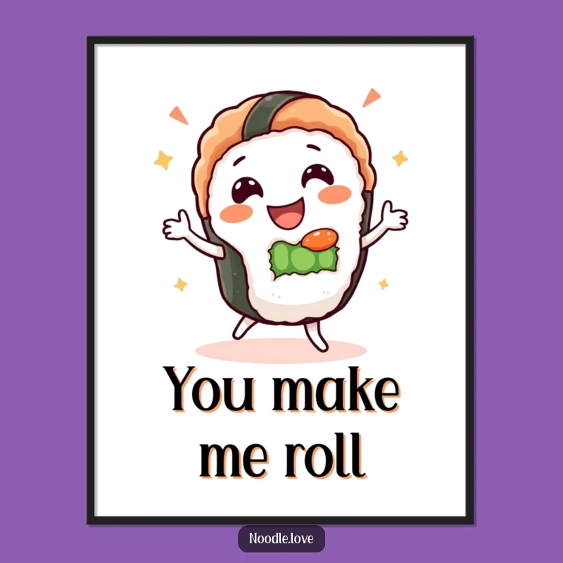 Free Printable Sushi Dance Art: Funny Downloadable Wall Decor DIY Gift!