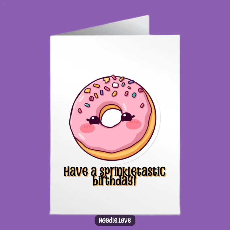 Free Printable Blushing Donut Birthday Card - Funny Downloadable Gift