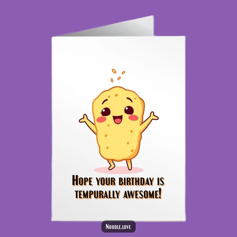 Free Printable Birthday Card: Happy Tempura Dance, Funny Downloadable Gift