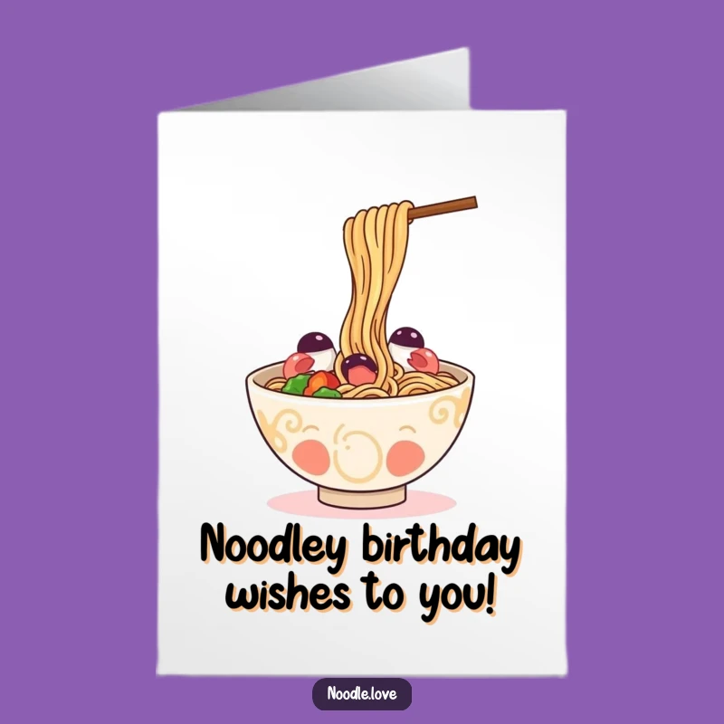 Free Printable Birthday Card: Ramen Self-Slurp, Hilarious Downloadable Gift for Noodle Lovers