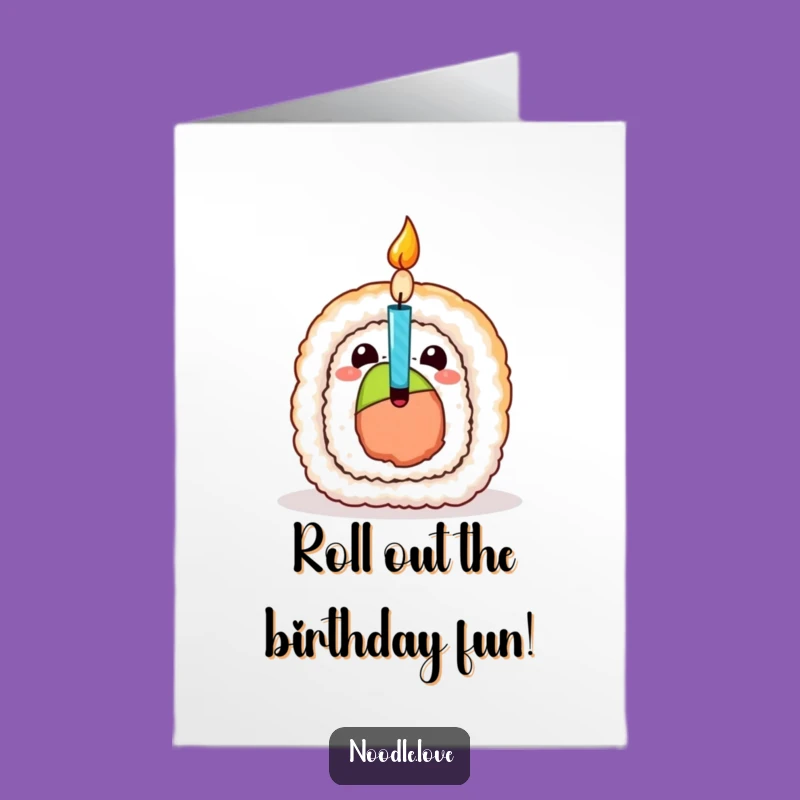 Free Printable Sushi Birthday Card: Pop Open Surprise Candle, Funny Downloadable Gift