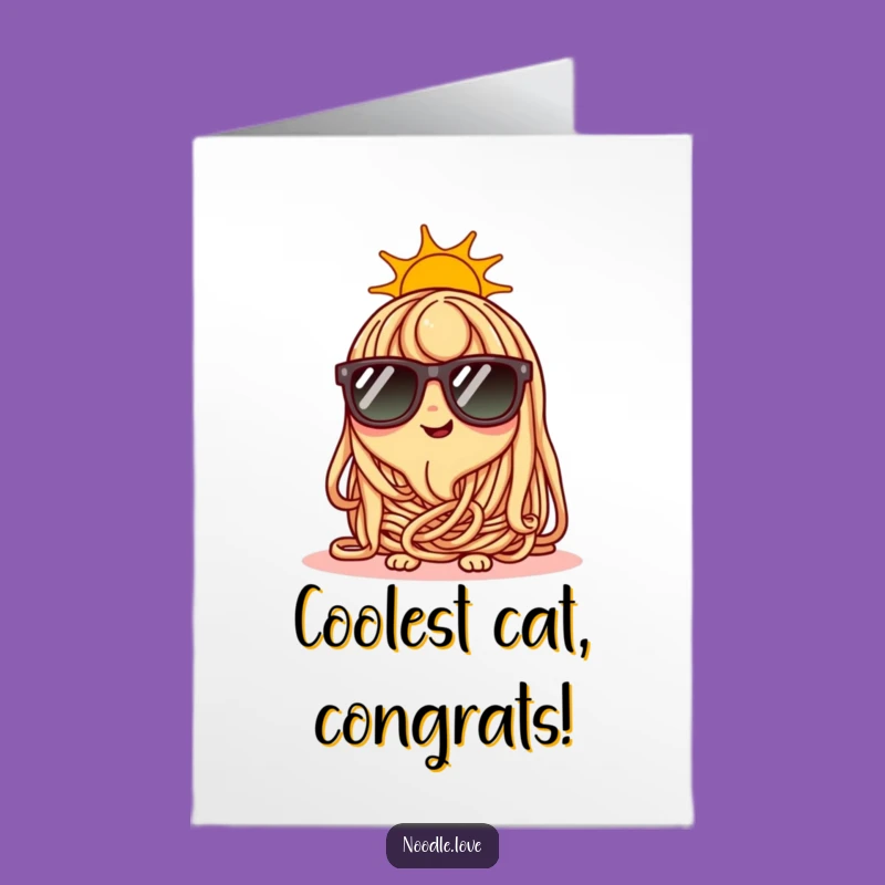 Free Printable Noodle Card: Cool Shades Congrats for a Sunny Achievement
