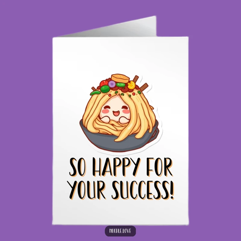 Free Printable Congrats Card: Noodle Topping Mountain - Funny Downloadable Gift!