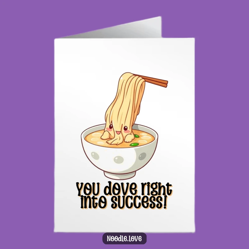 Free Printable Funny Congrats Card: Noodle Dive, Celebration Splash, Downloadable Gift