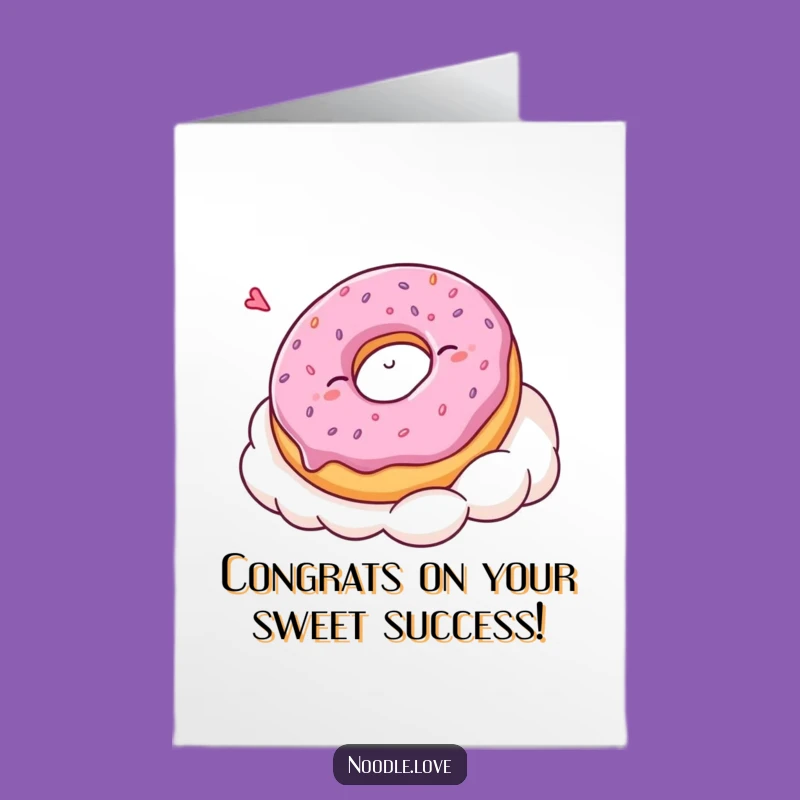Free Printable Kawaii Donut Card: Funny Congrats Downloadable Gift for Napping Success!