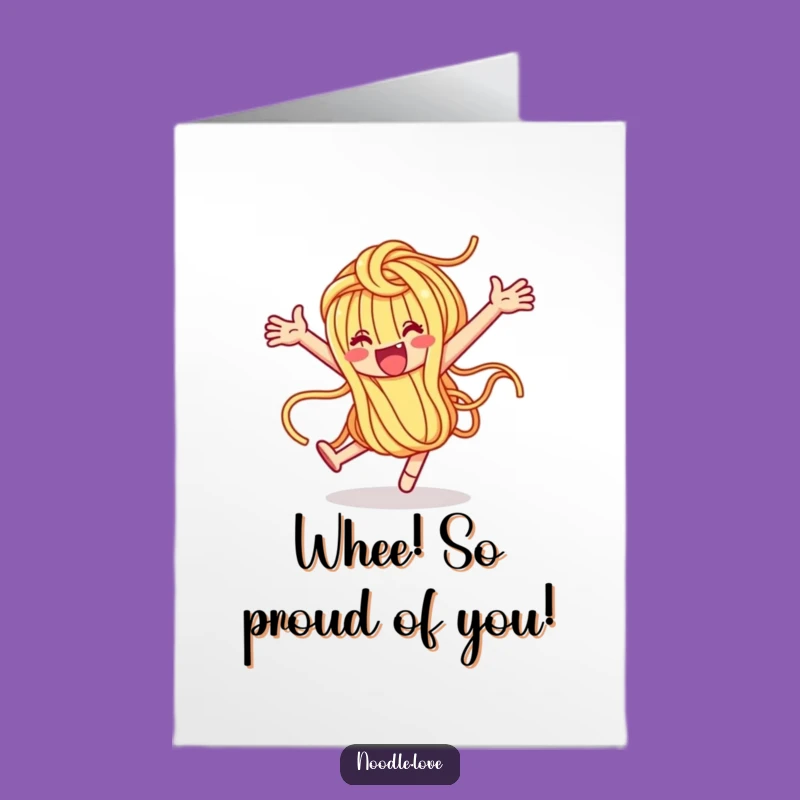 Free Printable Congrats Card: Noodle Loop Celebration, Funny Downloadable Gift