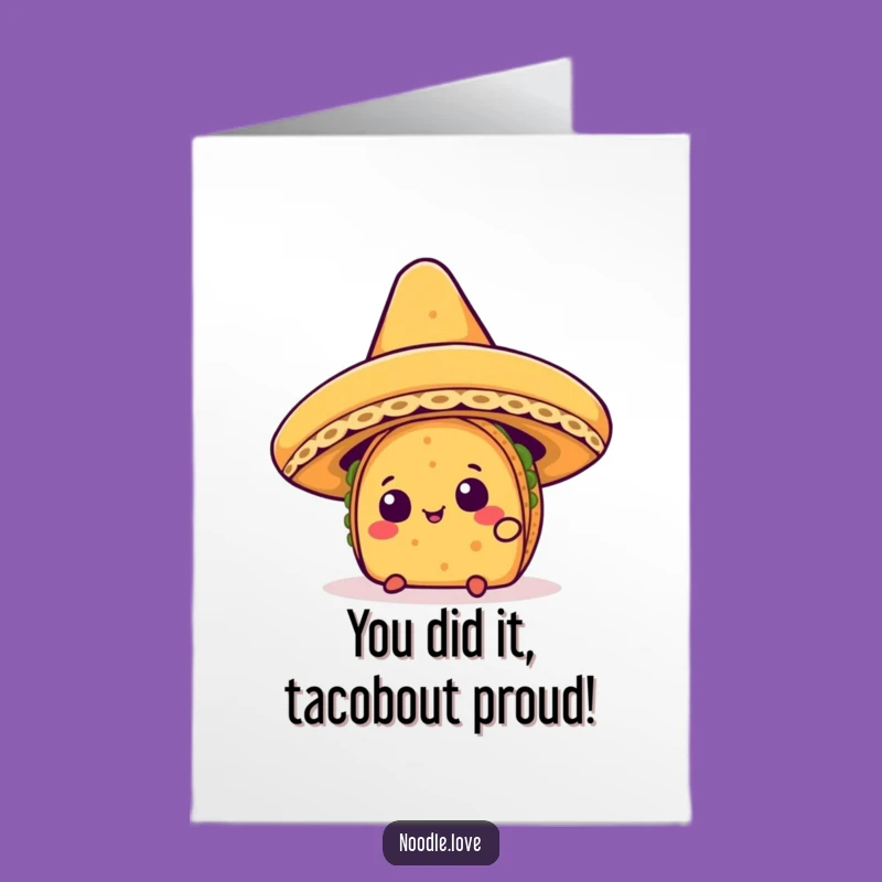 Free Printable Congrats Card: Taco Sombrero Peek, Hilarious Downloadable Gift!