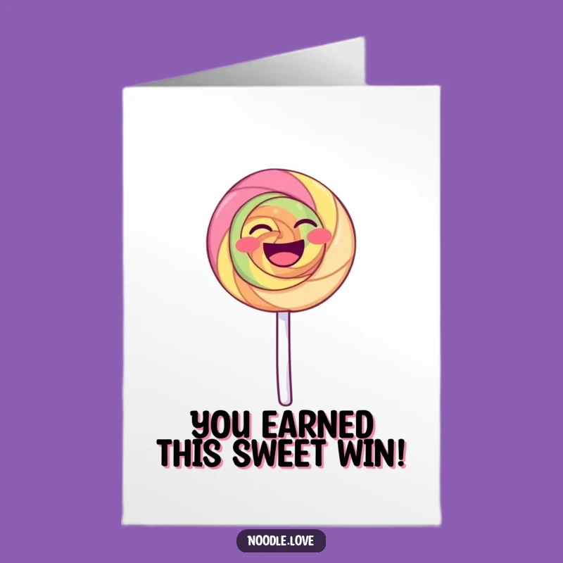 Free Printable Laughing Lollipop Congrats Card - Funny Downloadable Gift Winner