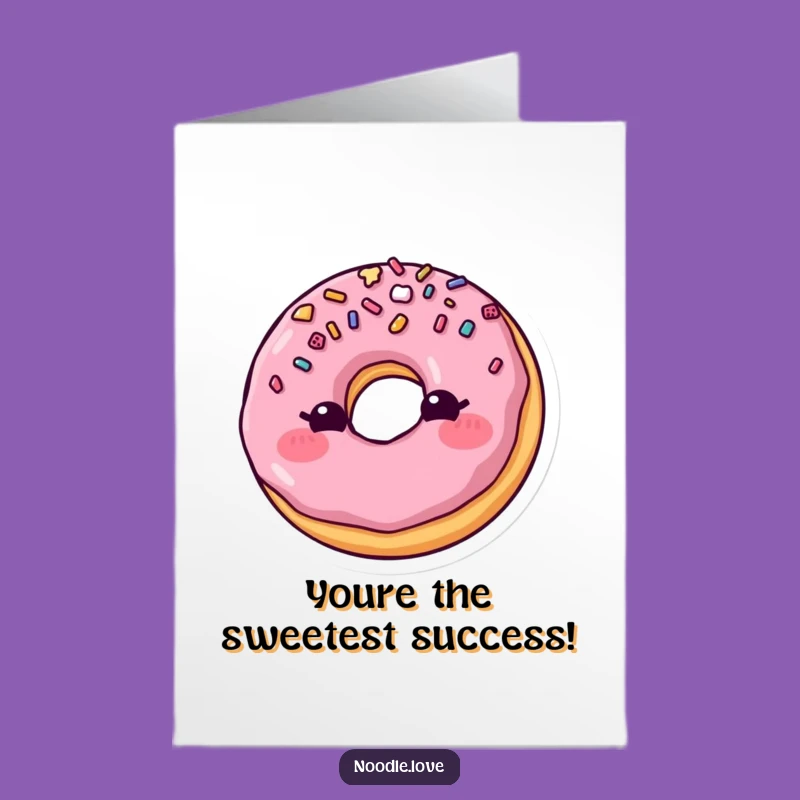 Free Printable Blushing Donut Congrats Card - Funny Downloadable Gift Winner