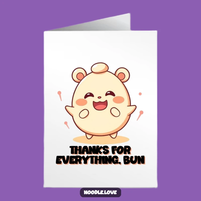 Free Printable Dizzy Bao Thank You Card - Funny Downloadable Gift