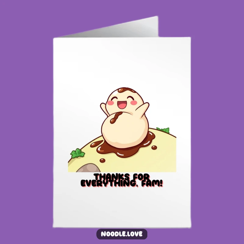 Free Printable Dumpling Thank You Card: Rolling Gratitude with Soy Sauce Downloadable