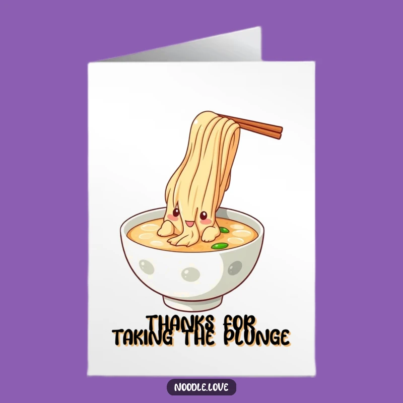 Free Printable Thank You Card: Noodle Dive Appreciation, Funny Downloadable Gift