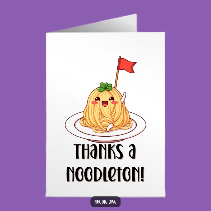 Free Printable Thank You Card: Noodle Says Thanks - Funny Downloadable Gift!