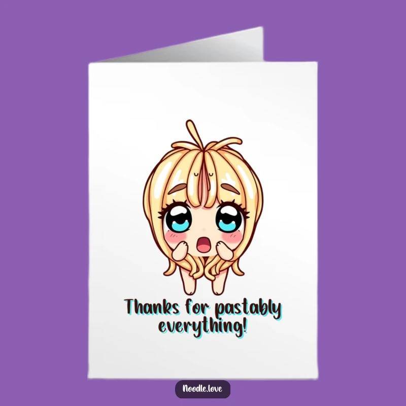 Free Printable Thank You Card: Noodle Split Thanks - Funny Downloadable Gift
