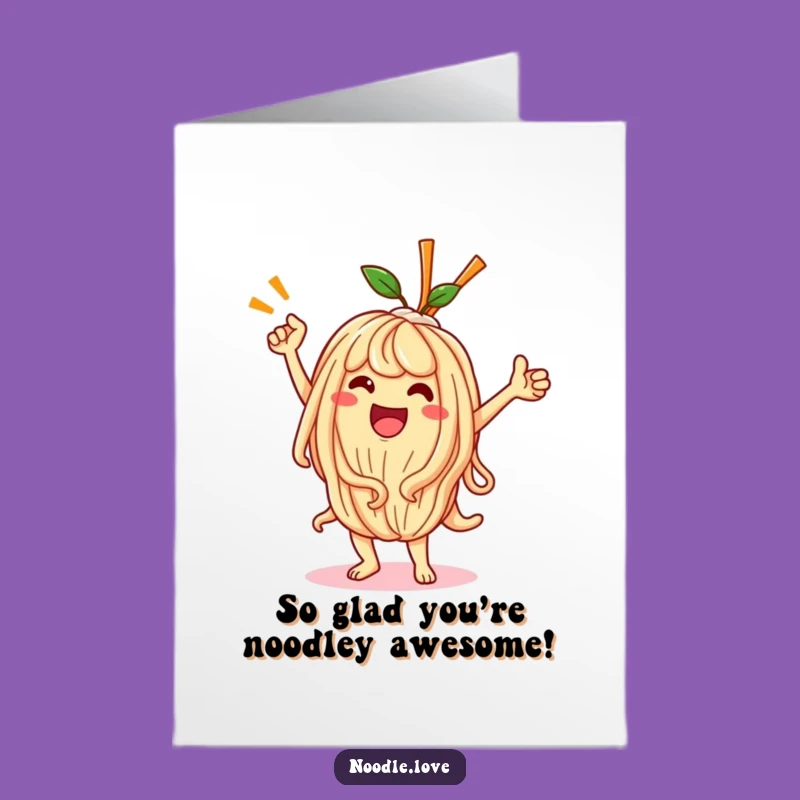 Free Printable Thank You Card: Joyful Noodle Dance, Humorous Downloadable Gift!