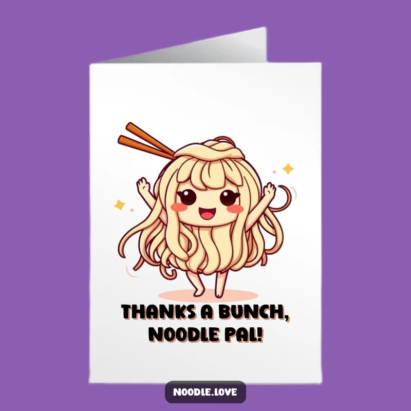 Free Printable Thank You Card: Noodle Boogie, Heartfelt Downloadable Gift