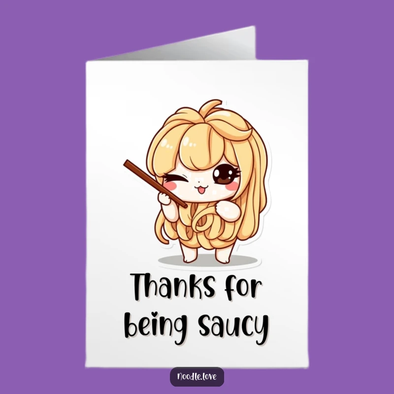 Funny Free Printable Thank You Card: Winking Noodle Chopsticks - DIY Thanks