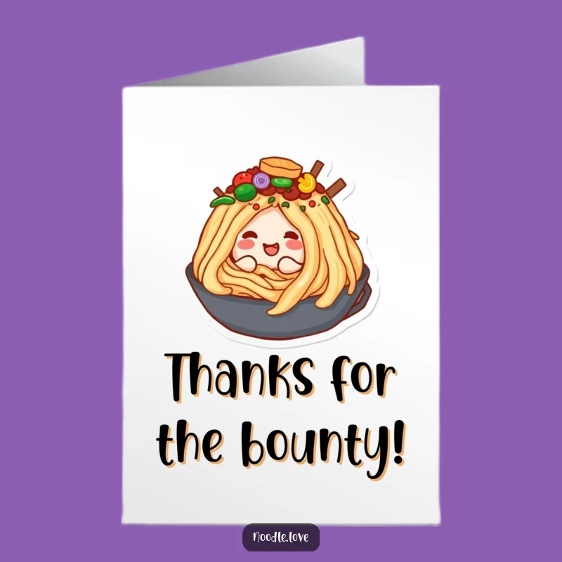 Free Printable Thank You Card: Noodle Topping Mountain - Humorous Downloadable Gift!