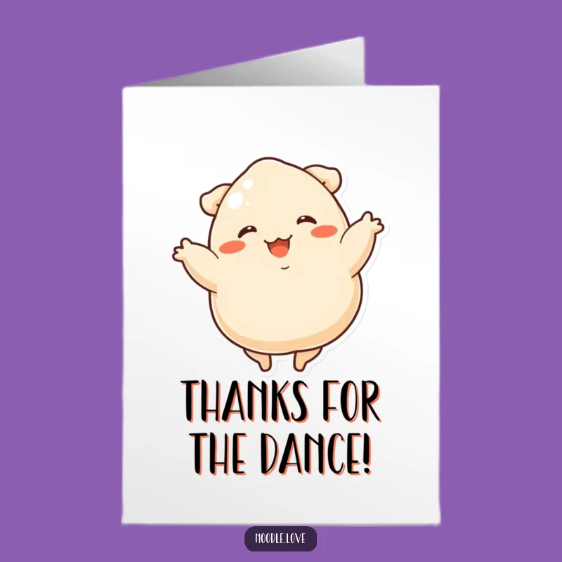 Free Printable Dumpling Dancer Thank You Card - Funny Foodie Downloadable Gift