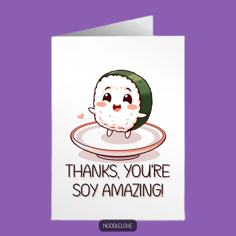 Free Printable Thank You Card: Sushi Gratitude Spin, Downloadable Gift