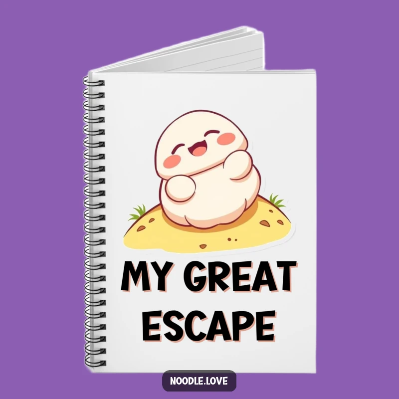 Funny Kawaii Dumpling Rolling Notebook - Humorous Journal Gift