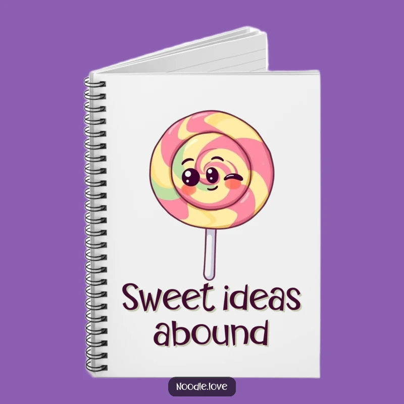 Funny Kawaii Lollipop Notebook: Joyful Spinning Character Journal for Notes