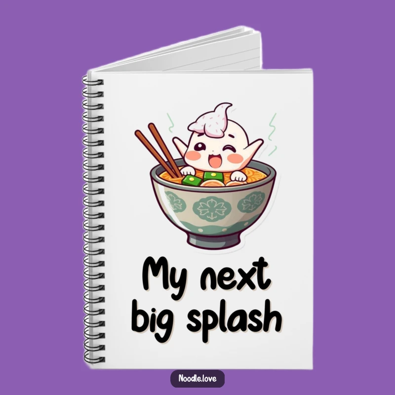 Funny Ramen Notebook: Giggling Noodle Character Jumps from Steaming Broth, Jot Down Fun!