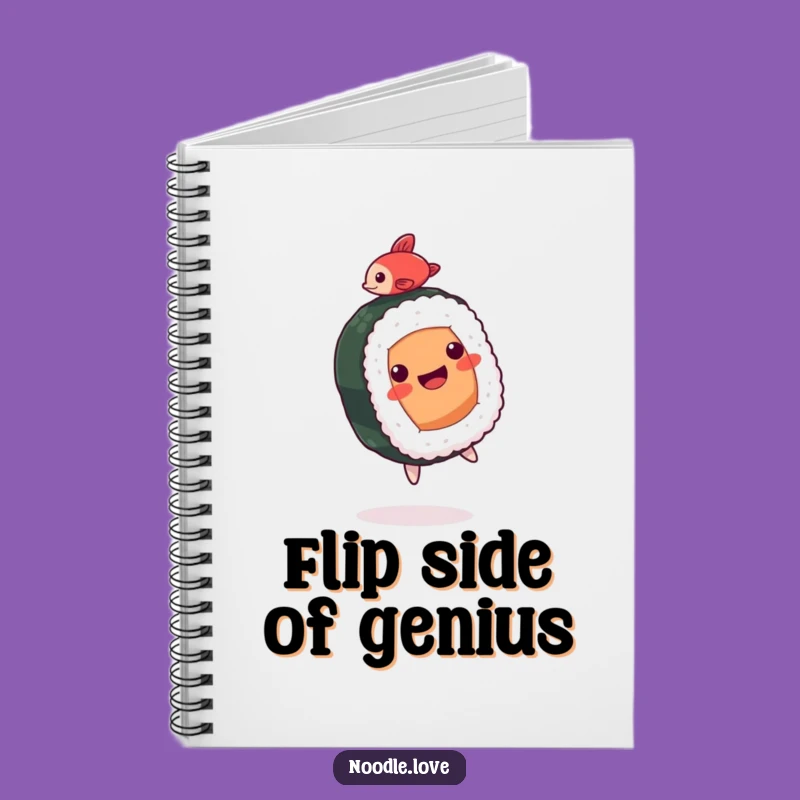 Funny Sushi Notebook: Backflipping Roll Character, Perfect Funny Gift for Foodie Notes