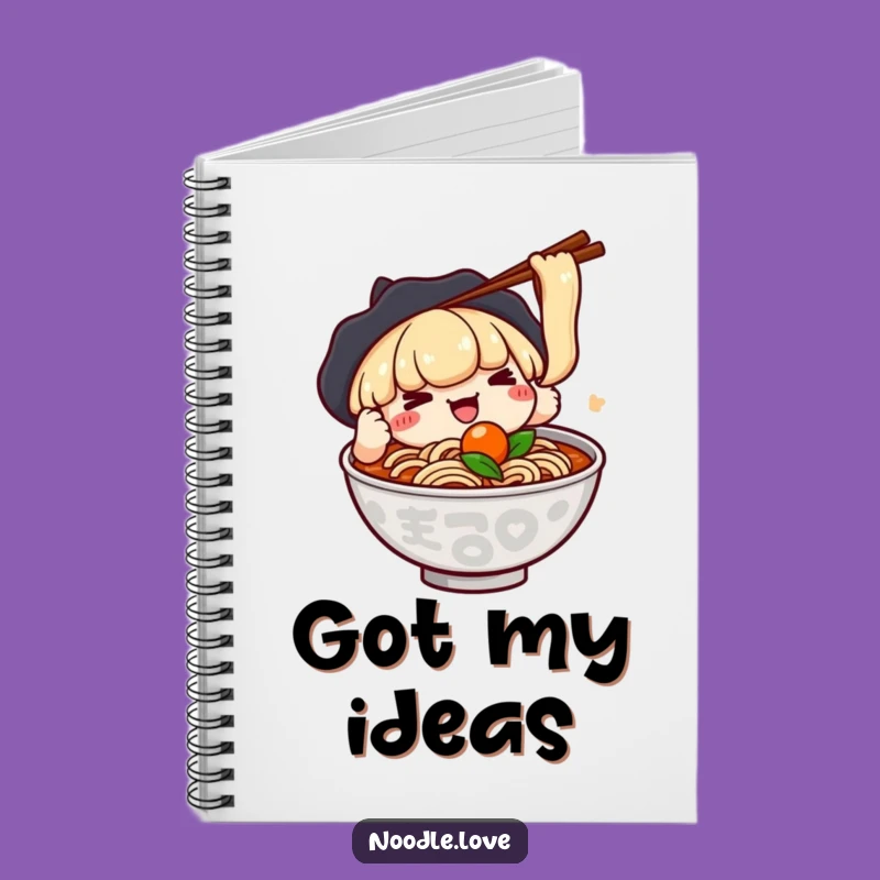 Funny Ramen Notes Notebook: Kawaii Character's Chopstick Hunt - Creative Funny Gift