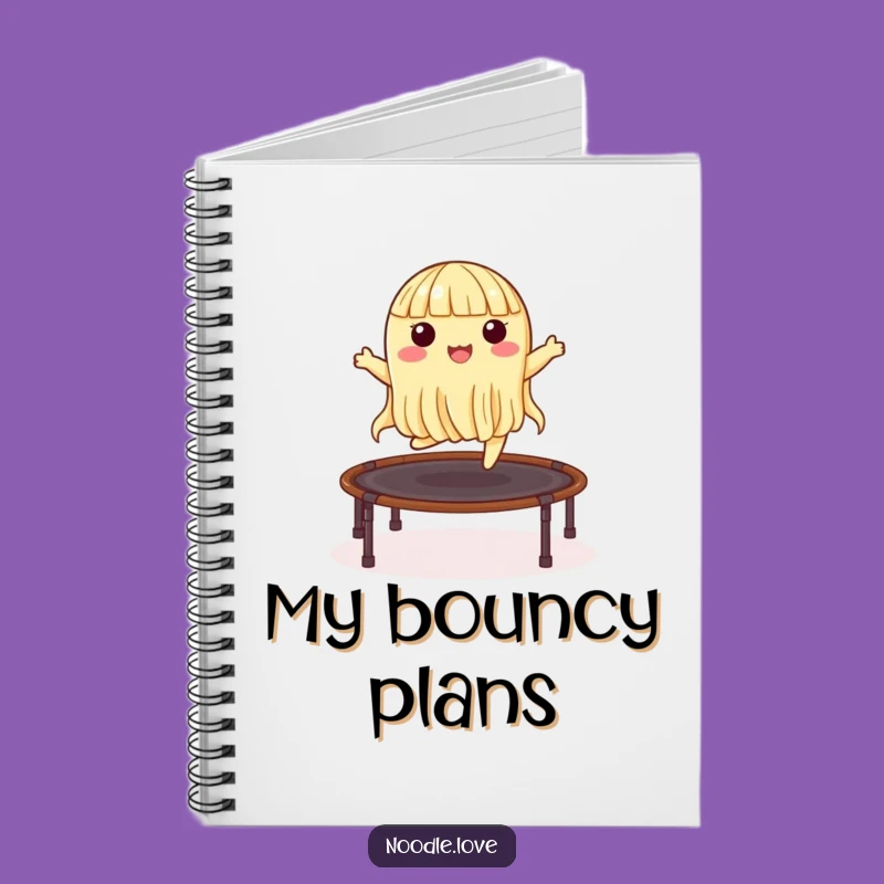 Funny Noodle Trampoline Notebook: Bouncing Ideas Journal Gift