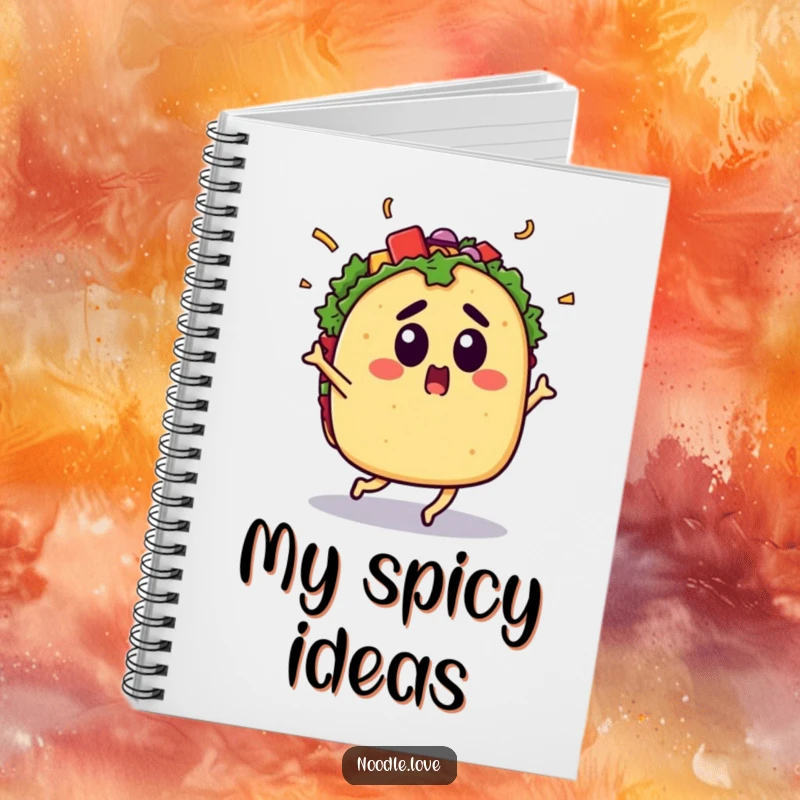 Funny Surprised Taco Notebook: A journal with a surprised taco dancing, perfect for writing fiesta ideas and funny food notes.