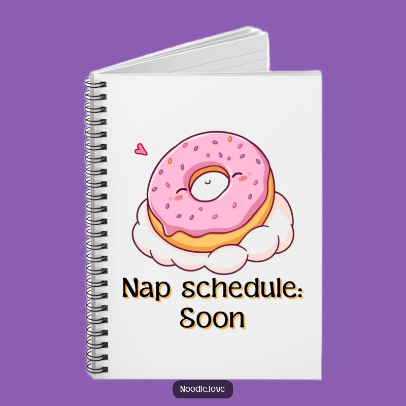 Funny Kawaii Donut Nap Notebook: Adorable Sleepy Character Journal for Daily Notes