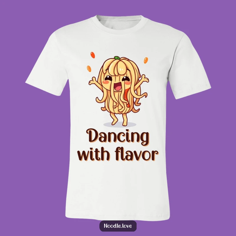 Funny Noodle T-Shirt: Saucy Dancer Style, Hilarious Tee for Foodie Fun!