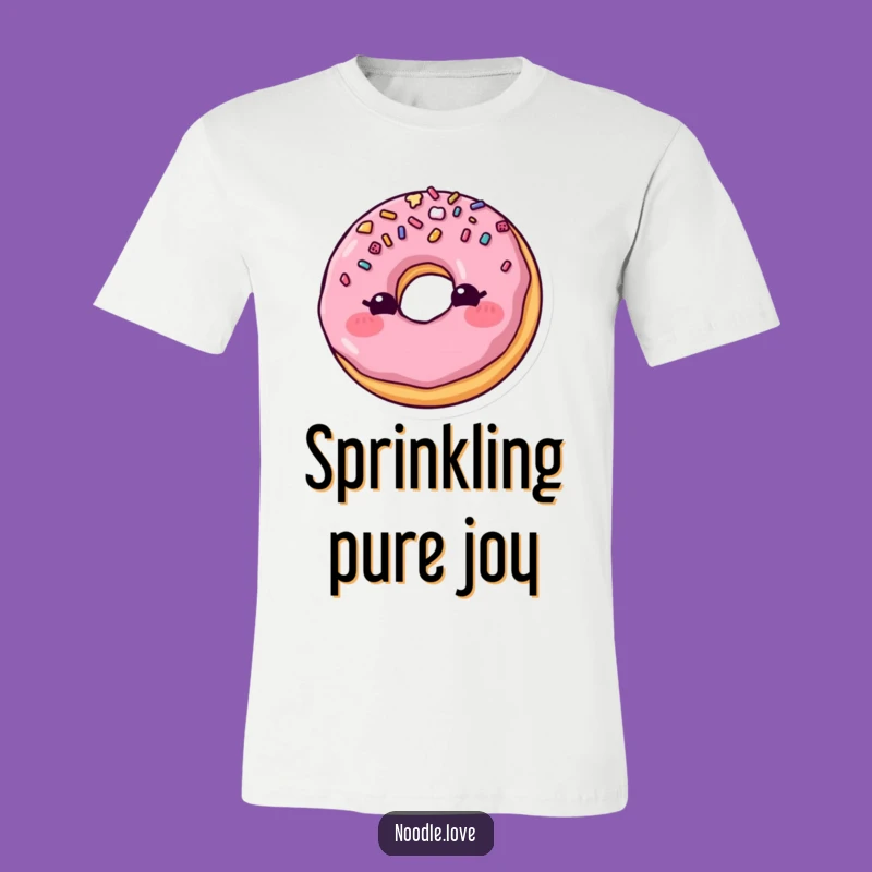 Funny Blushing Donut T-Shirt: Wink & Sprinkle Joy - Funny Gift