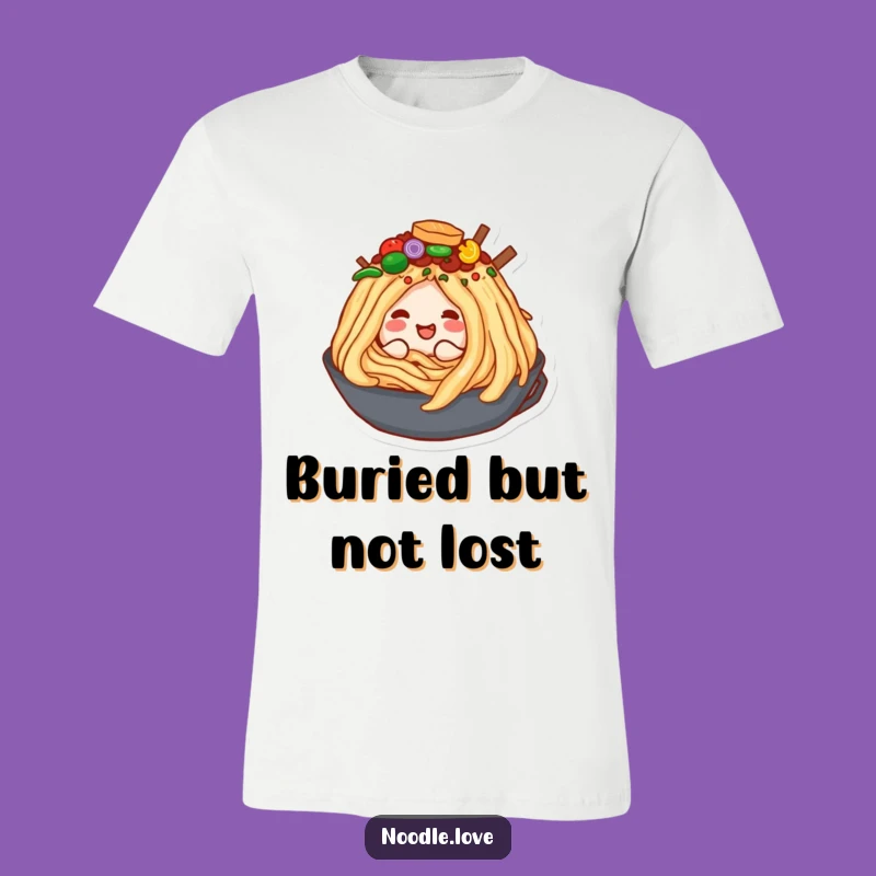 Funny Noodle Toppings T-Shirt: Burrowing Bliss, Hilarious Foodie Apparel & Gift